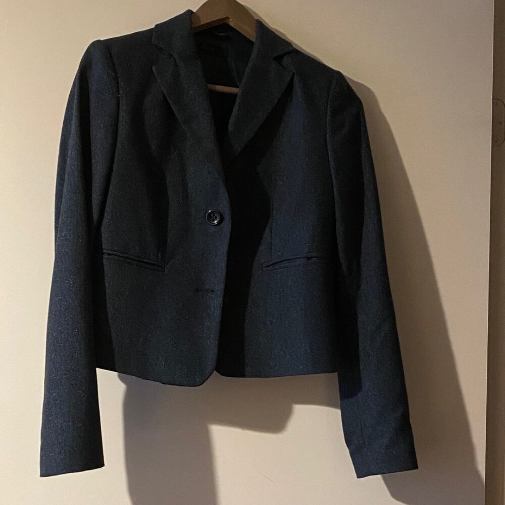 Cropped speckled wool Benetton blazer